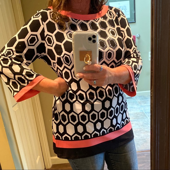 🌸 JM COLLECTION TUNIC TOP - Picture 2 of 8